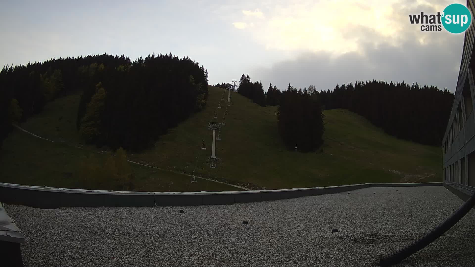 Spletna kamera smučišča GOLTE v živo – pogled na Medvedjak