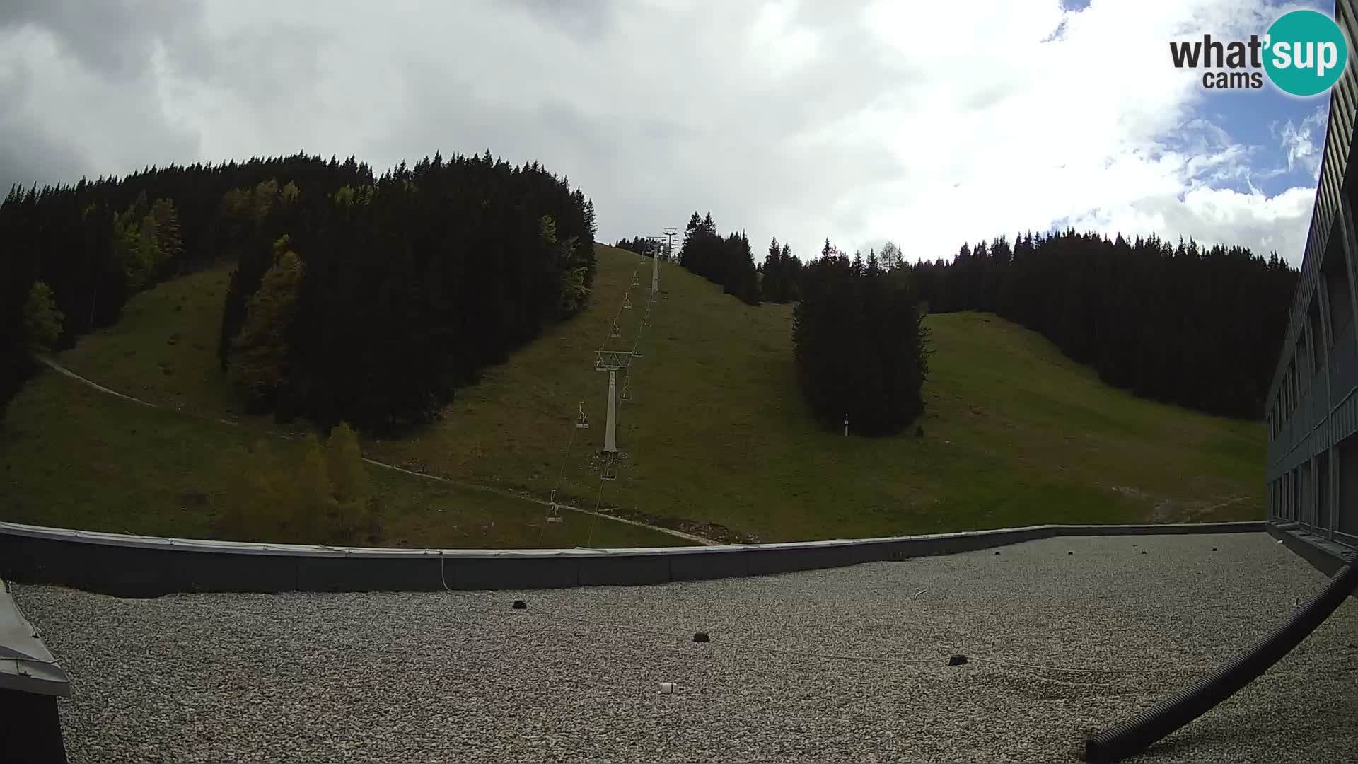 Spletna kamera smučišča GOLTE v živo – pogled na Medvedjak