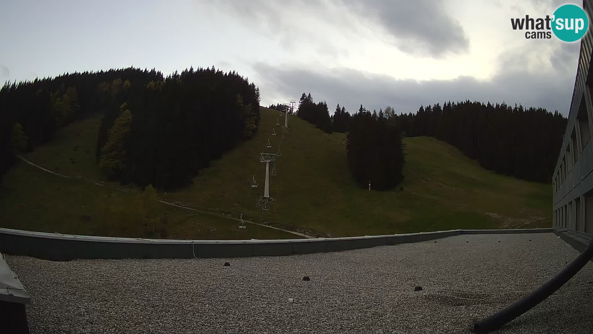 Spletna kamera smučišča GOLTE v živo – pogled na Medvedjak