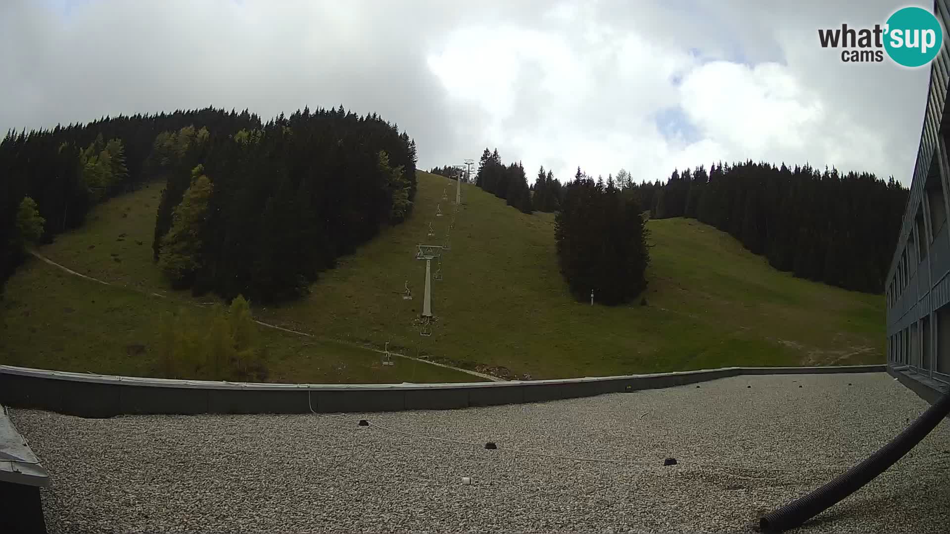 Spletna kamera smučišča GOLTE v živo – pogled na Medvedjak