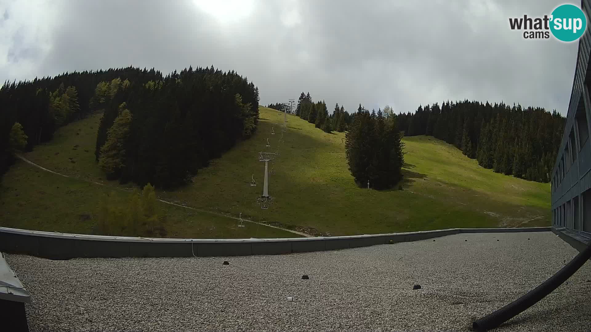 Spletna kamera smučišča GOLTE v živo – pogled na Medvedjak
