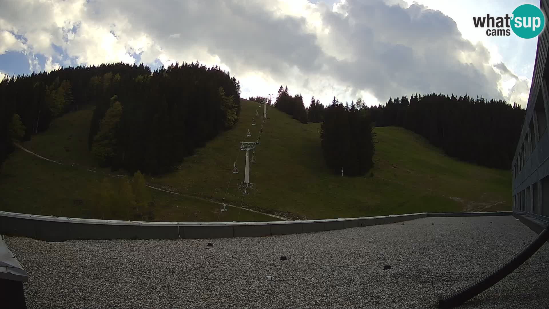 Spletna kamera smučišča GOLTE v živo – pogled na Medvedjak