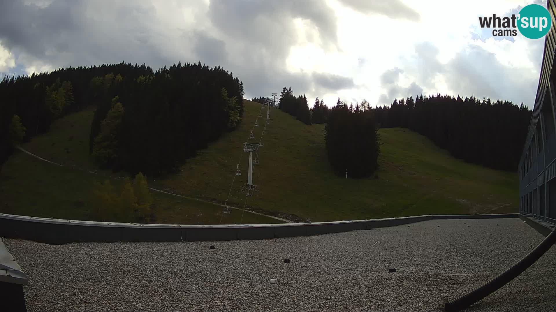 Spletna kamera smučišča GOLTE v živo – pogled na Medvedjak
