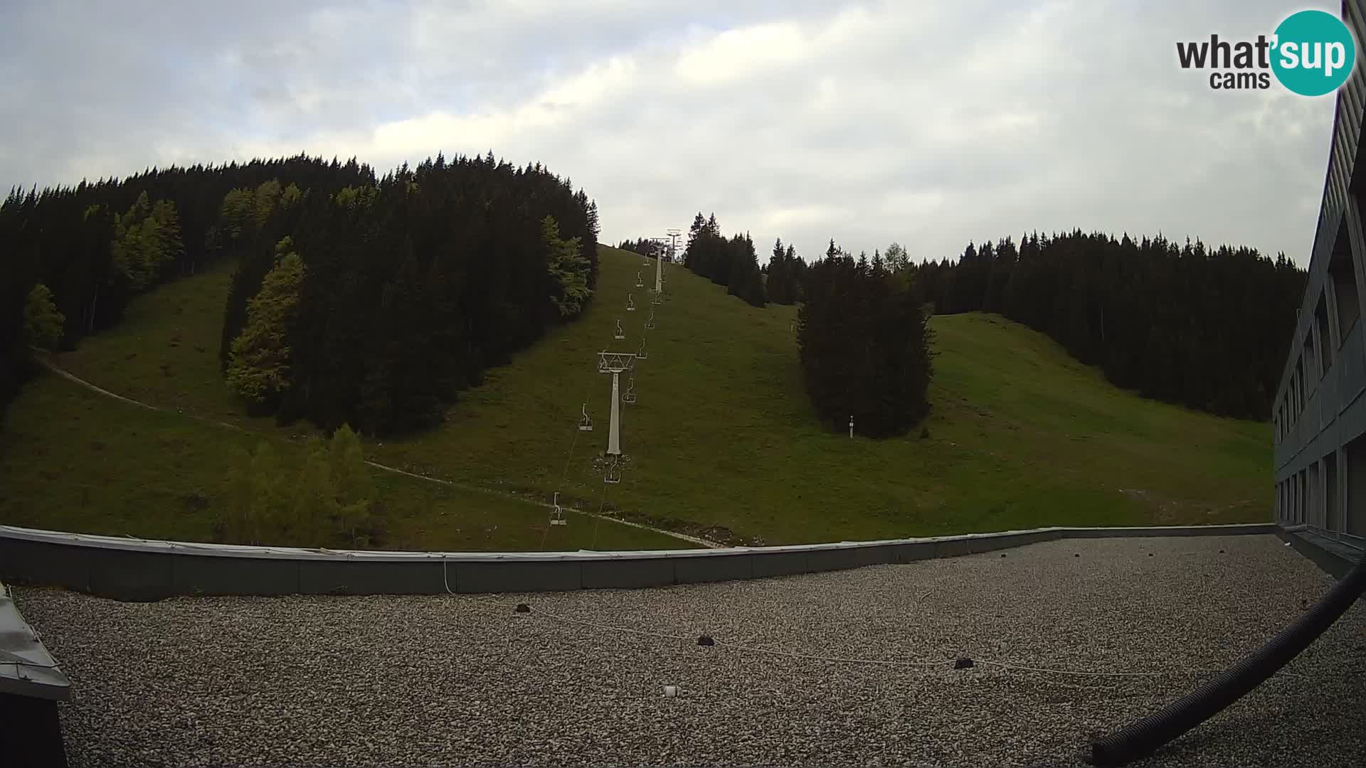 Spletna kamera smučišča GOLTE v živo – pogled na Medvedjak