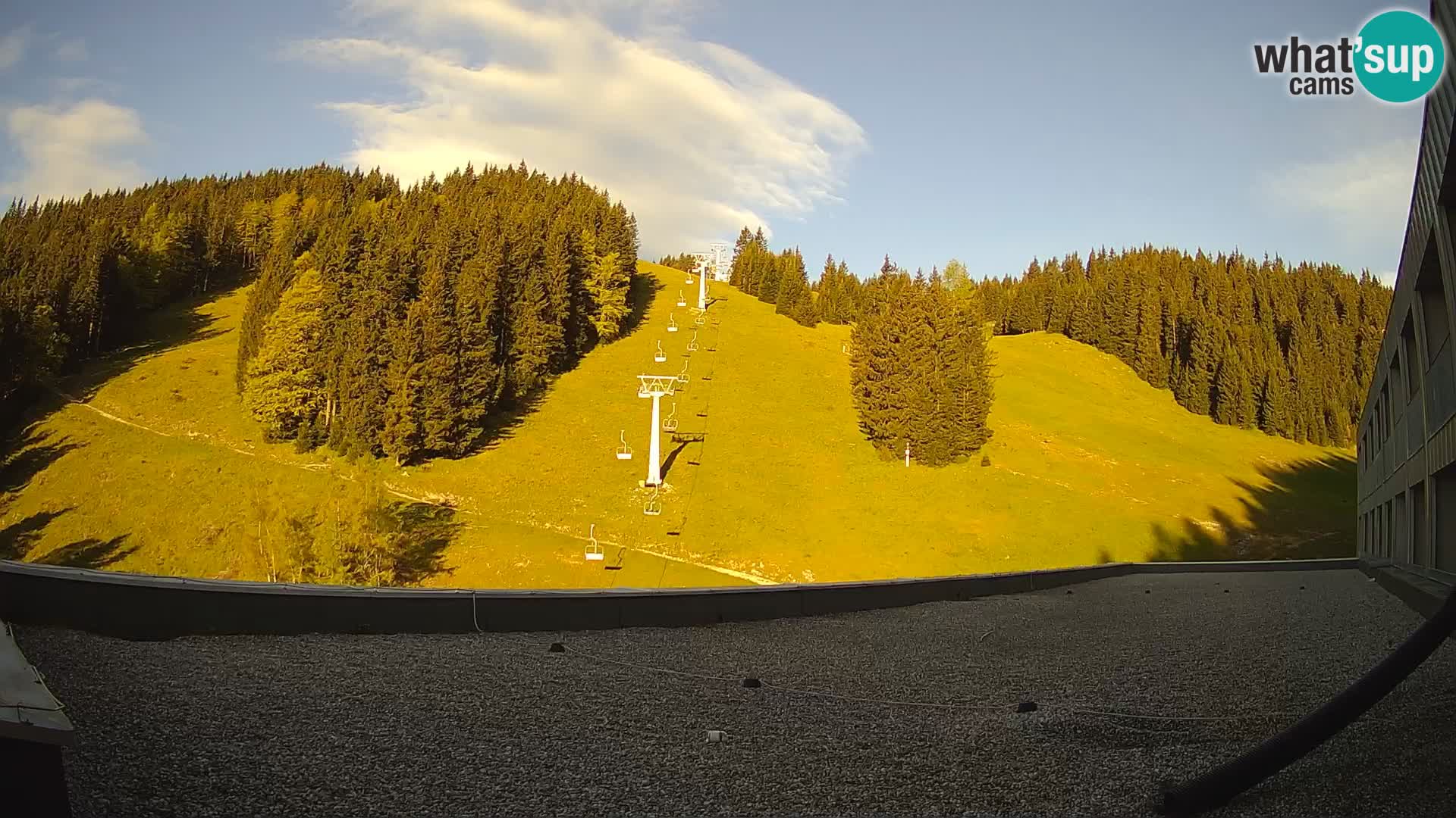 Spletna kamera smučišča GOLTE v živo – pogled na Medvedjak