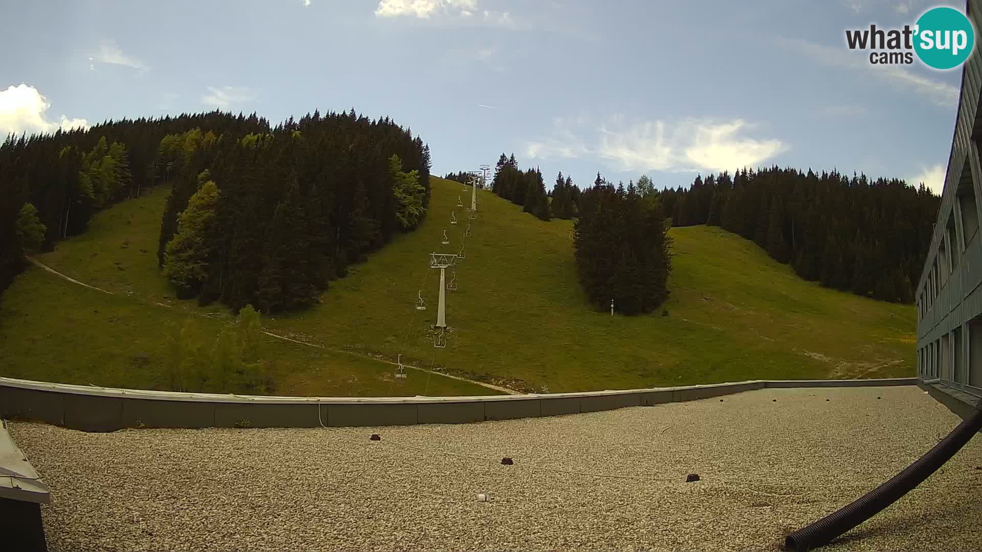 Cámara web en vivo de la estación de esquí GOLTE – vista a Medvedjak – Eslovenia