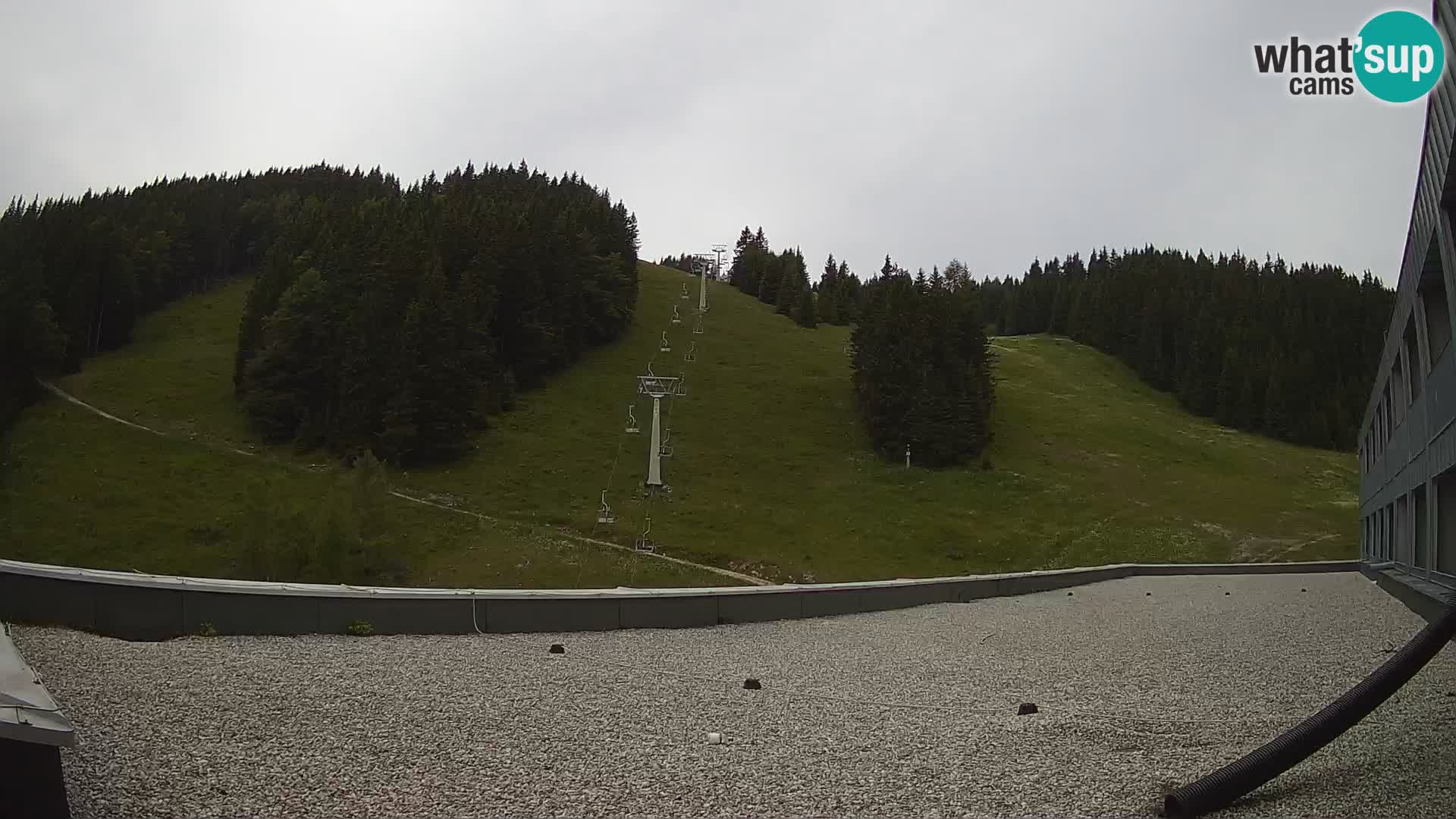Spletna kamera smučišča GOLTE v živo – pogled na Medvedjak