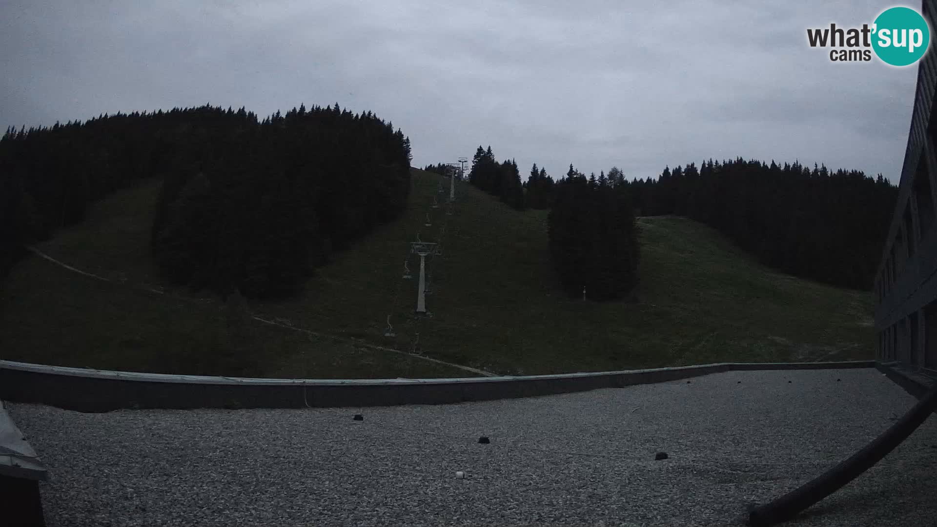 Spletna kamera smučišča GOLTE v živo – pogled na Medvedjak