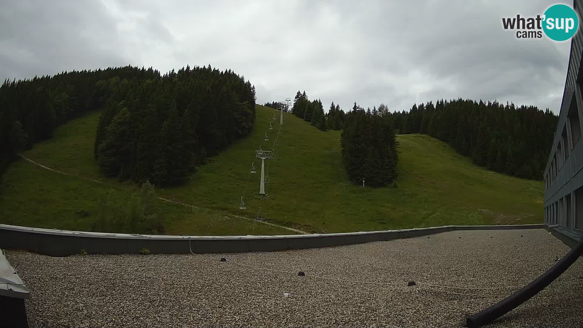 Spletna kamera smučišča GOLTE v živo – pogled na Medvedjak