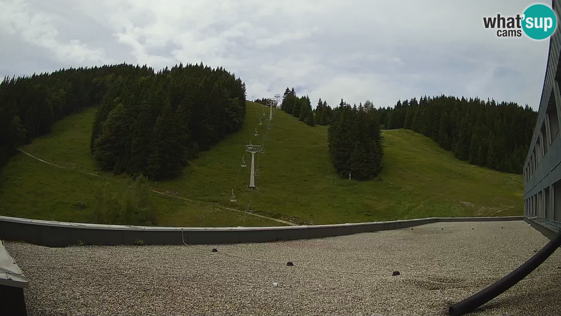 Spletna kamera smučišča GOLTE v živo – pogled na Medvedjak