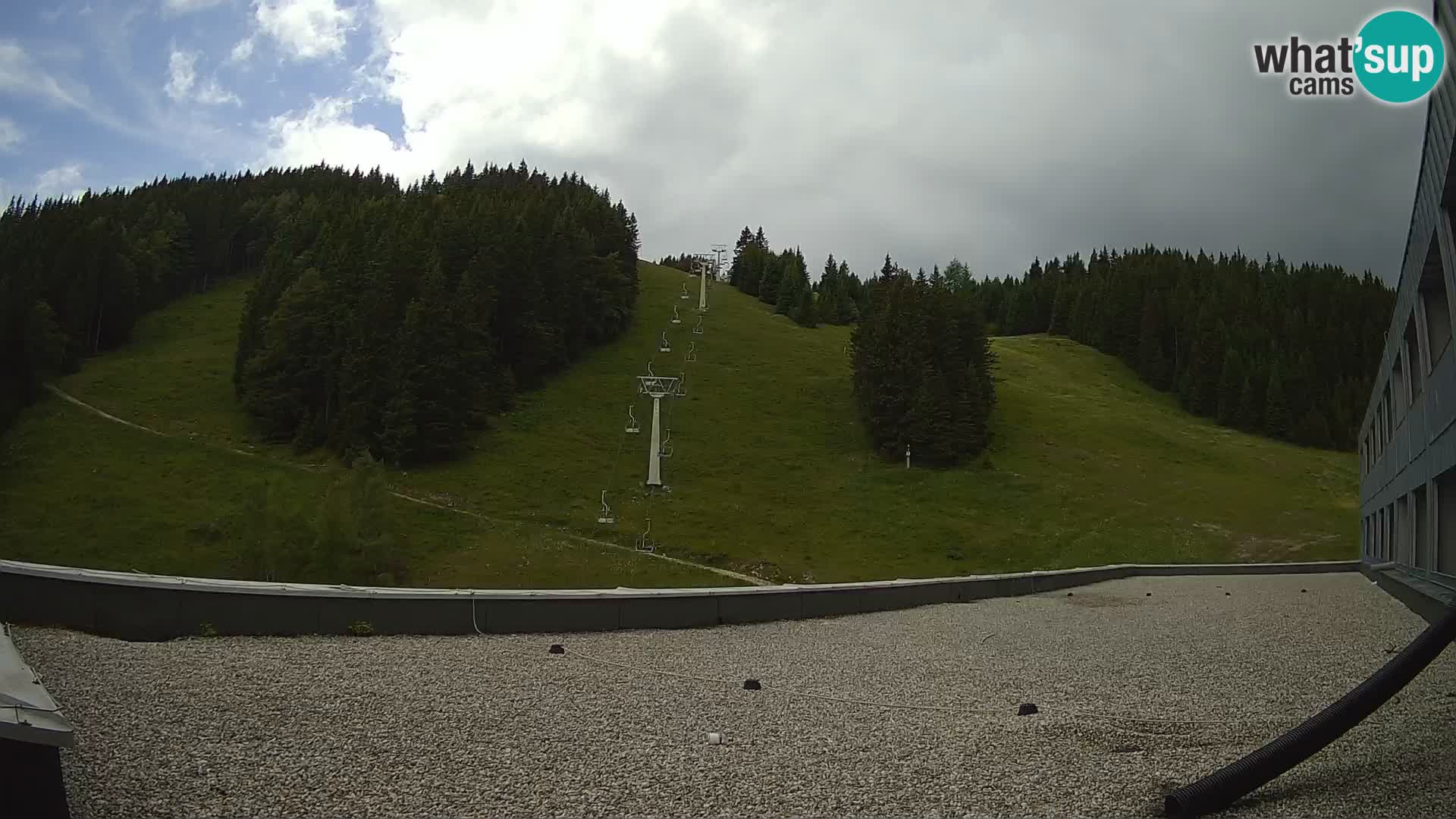Spletna kamera smučišča GOLTE v živo – pogled na Medvedjak