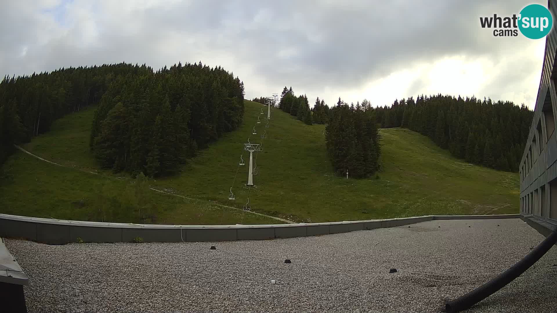 Spletna kamera smučišča GOLTE v živo – pogled na Medvedjak