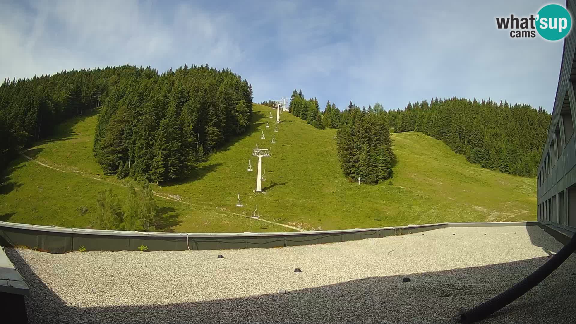 Spletna kamera smučišča GOLTE v živo – pogled na Medvedjak