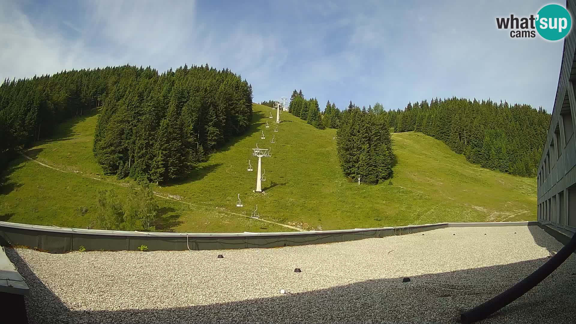 Spletna kamera smučišča GOLTE v živo – pogled na Medvedjak