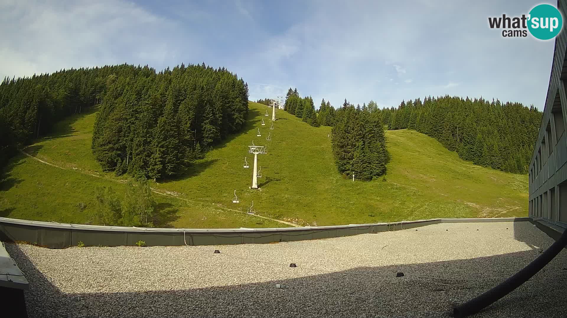 Spletna kamera smučišča GOLTE v živo – pogled na Medvedjak