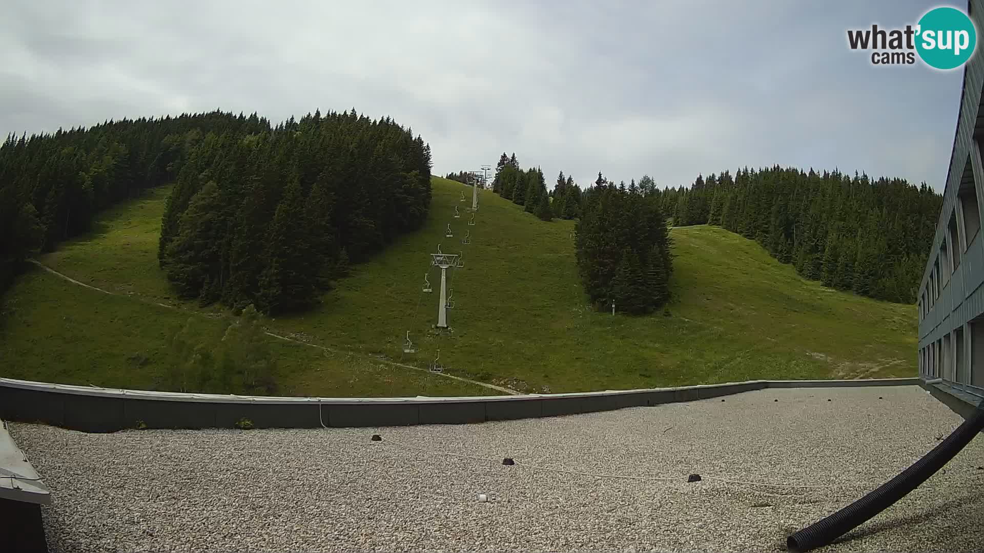 Cámara web en vivo de la estación de esquí GOLTE – vista a Medvedjak – Eslovenia