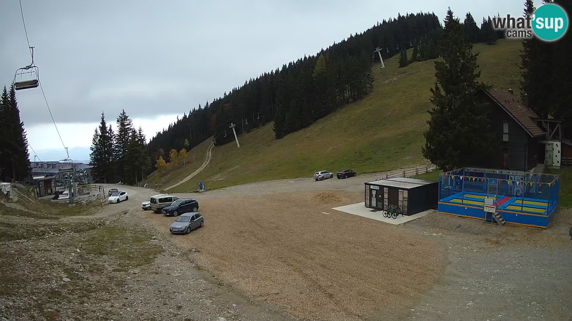 Spletna kamera smučišča GOLTE v živo – pogled na Medvedjak