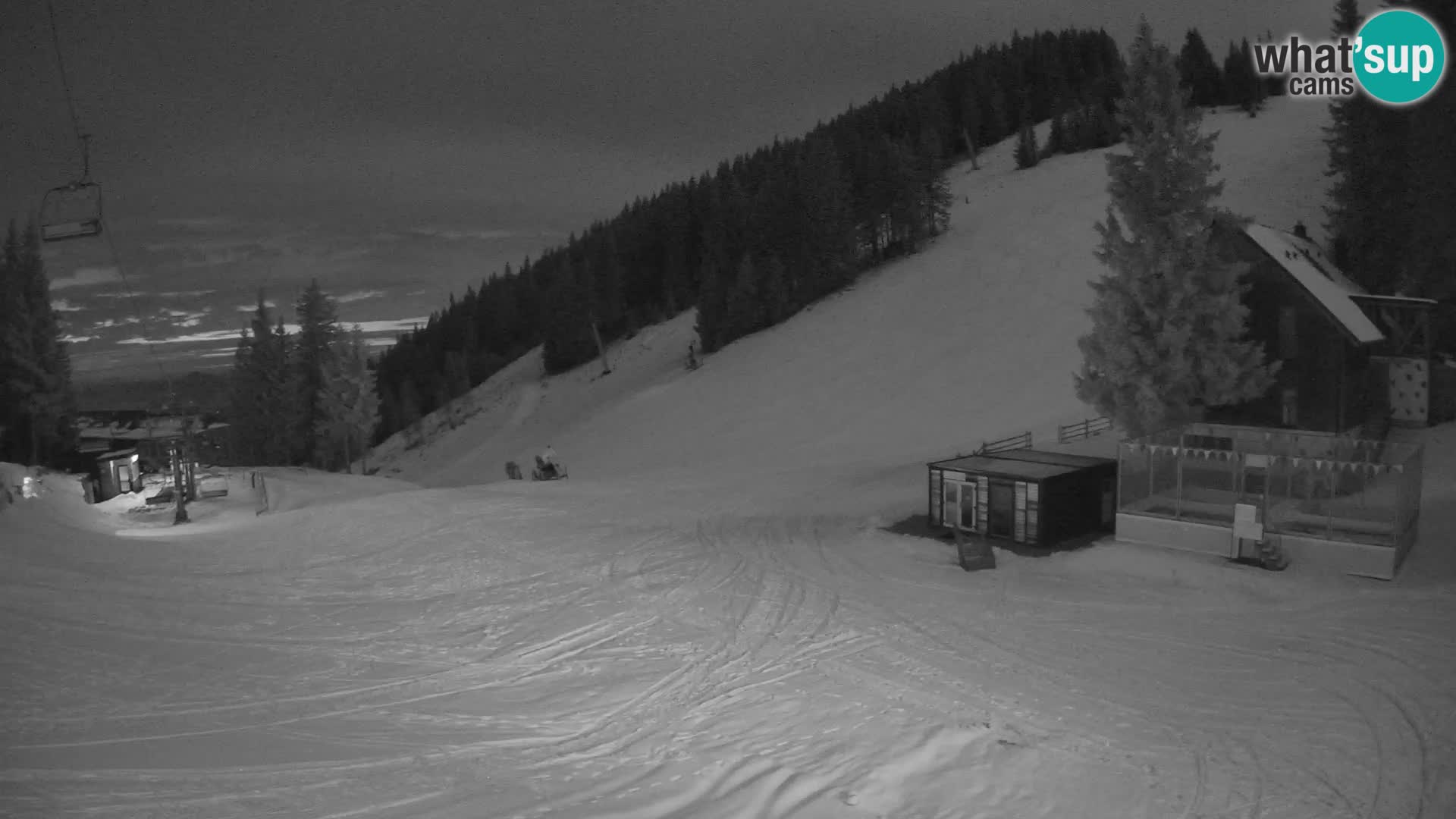 Spletna kamera smučišča GOLTE v živo – pogled na Medvedjak