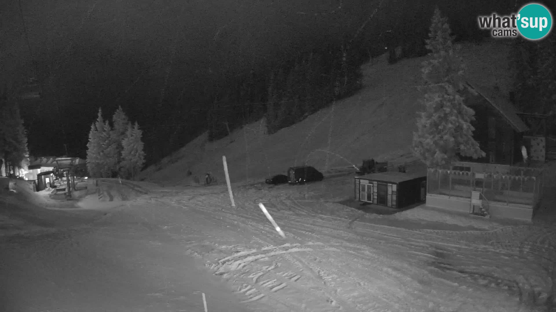 Spletna kamera smučišča GOLTE v živo – pogled na Medvedjak