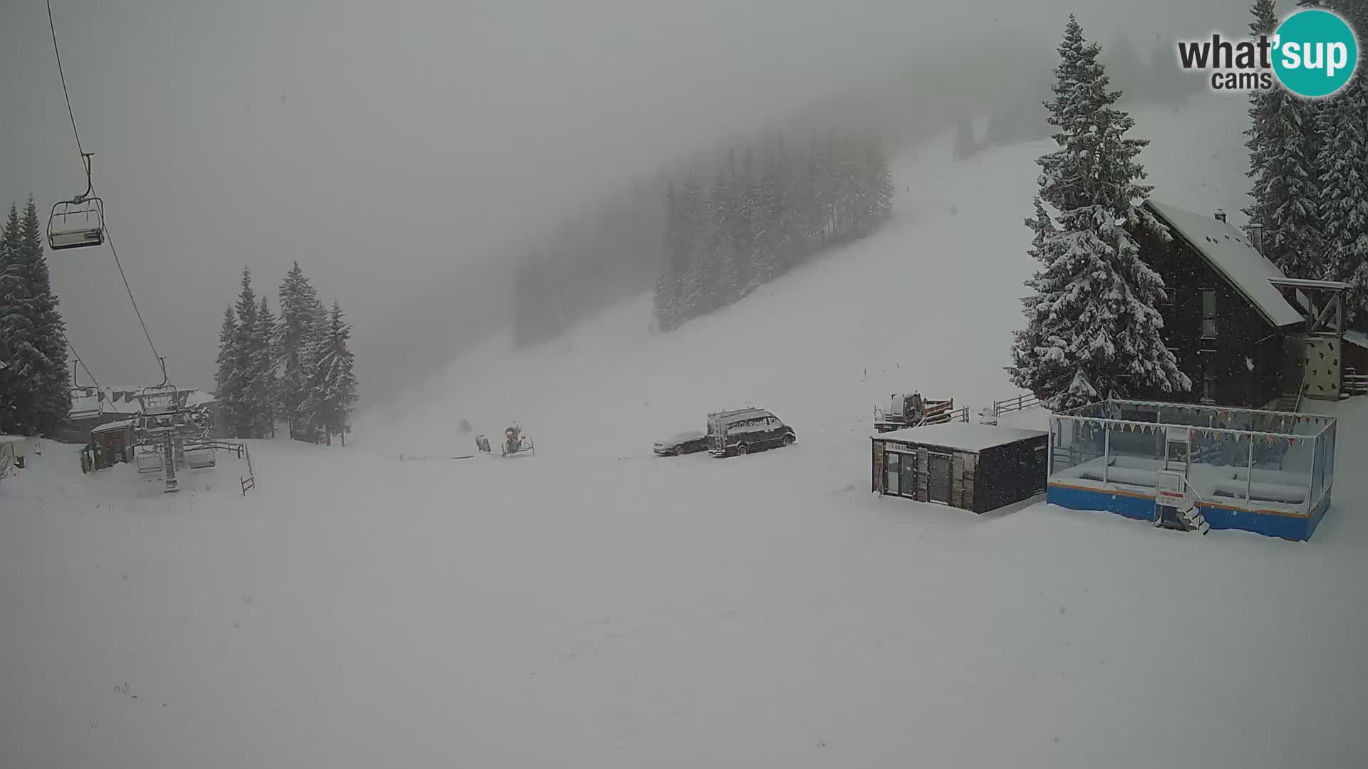 GOLTE Ski resort live webcam – view to Medvedjak – Slovenia