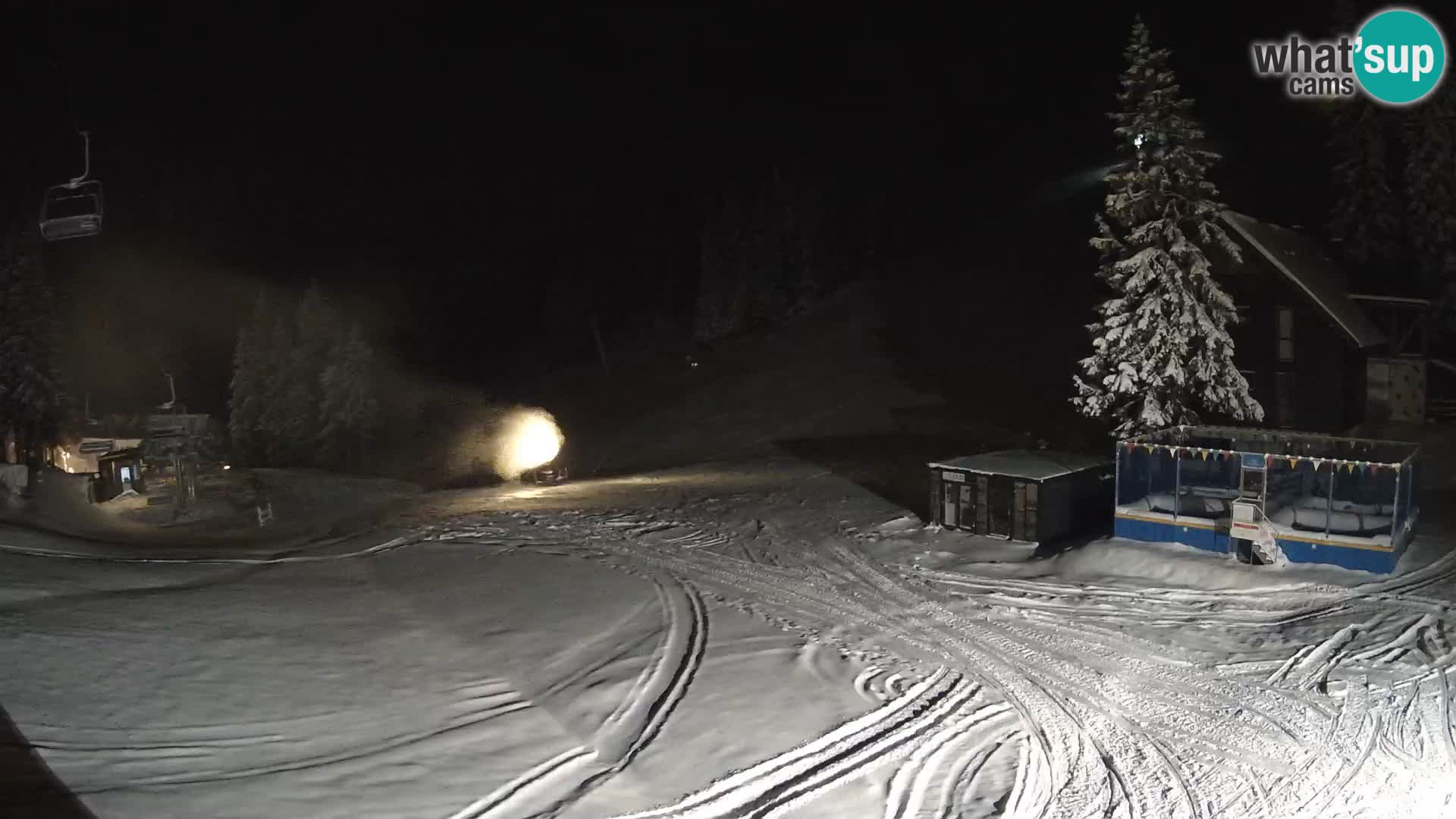 Cámara web en vivo de la estación de esquí GOLTE – vista a Medvedjak – Eslovenia