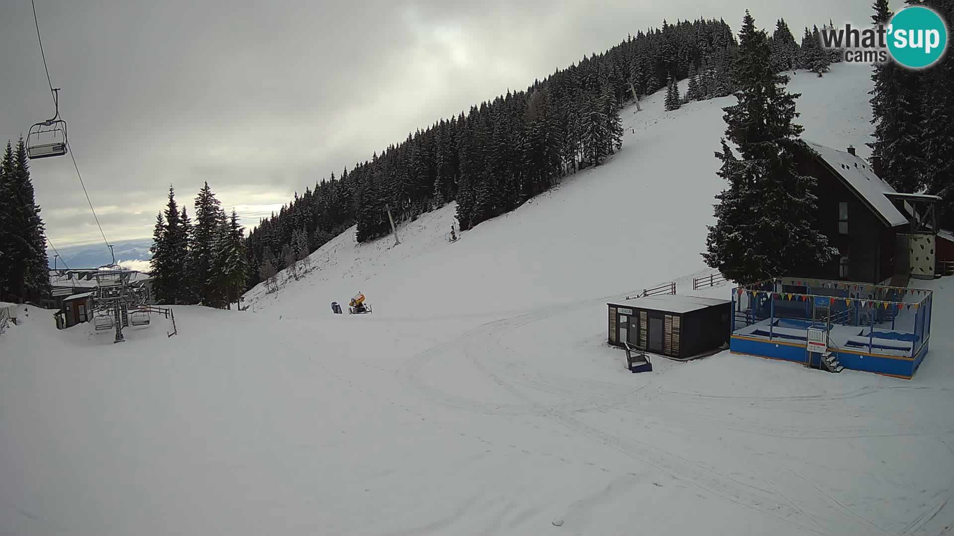 Cámara web en vivo de la estación de esquí GOLTE – vista a Medvedjak – Eslovenia