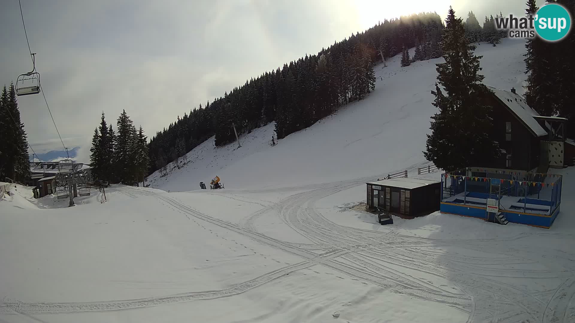 Spletna kamera smučišča GOLTE v živo – pogled na Medvedjak