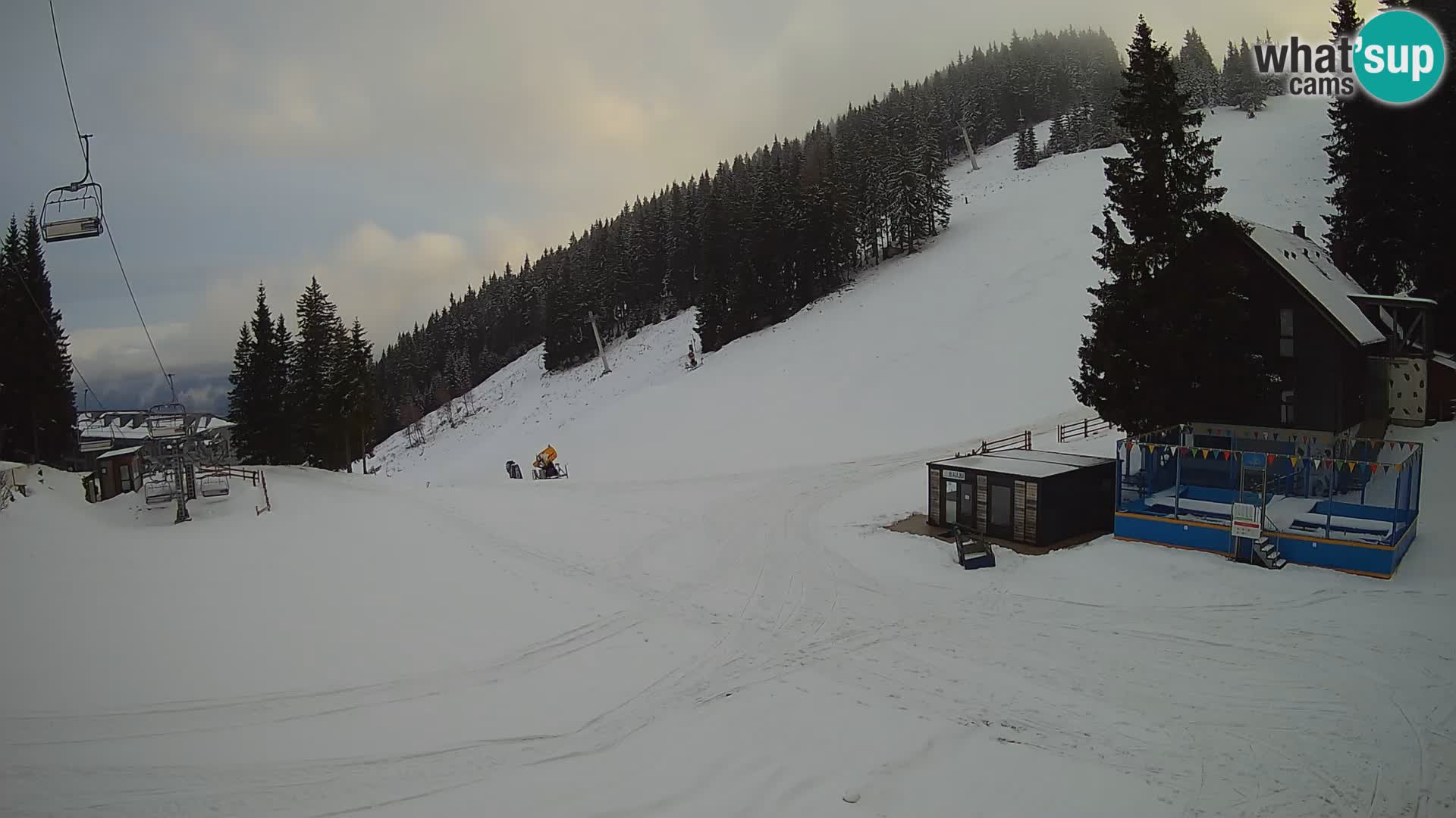 Cámara web en vivo de la estación de esquí GOLTE – vista a Medvedjak – Eslovenia