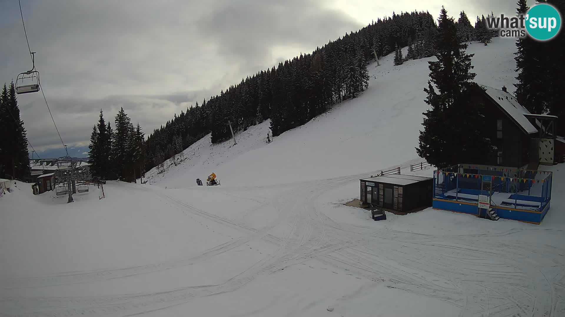 Cámara web en vivo de la estación de esquí GOLTE – vista a Medvedjak – Eslovenia