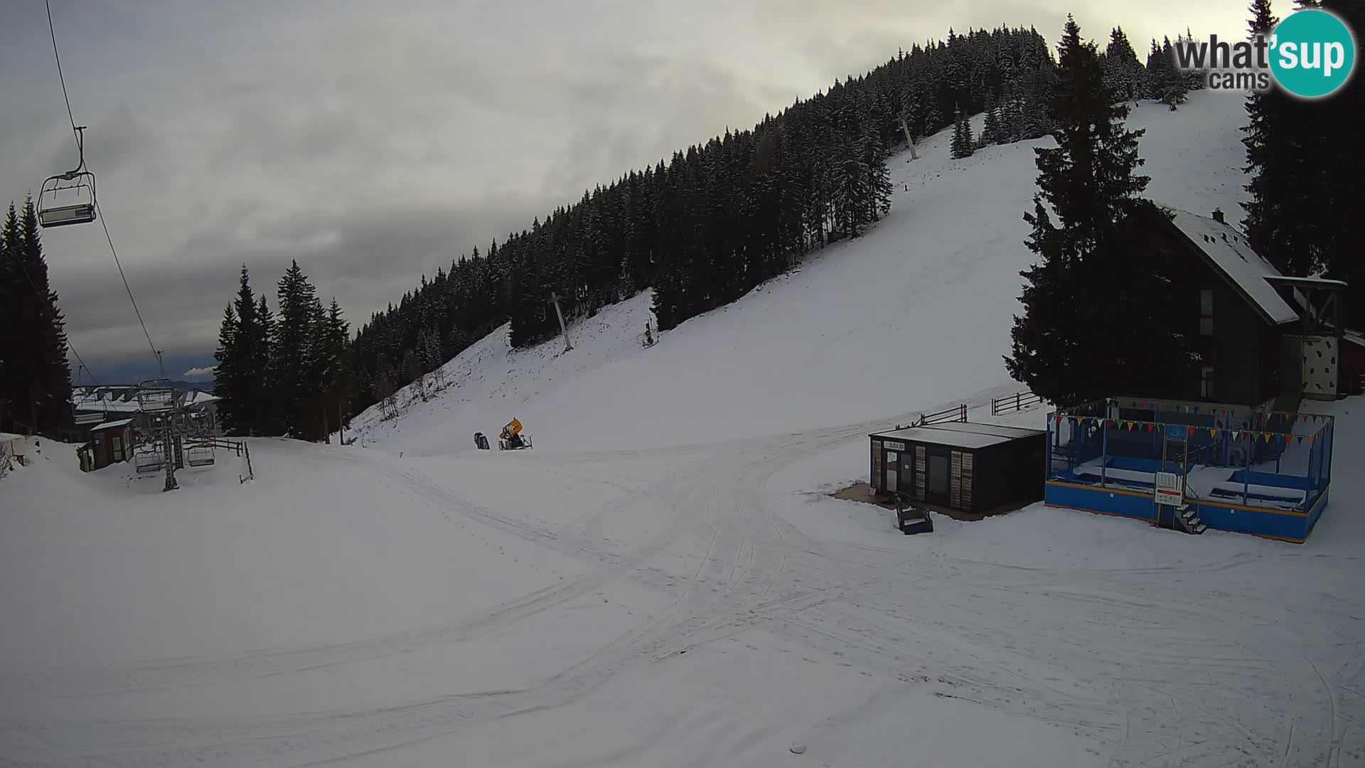 Cámara web en vivo de la estación de esquí GOLTE – vista a Medvedjak – Eslovenia