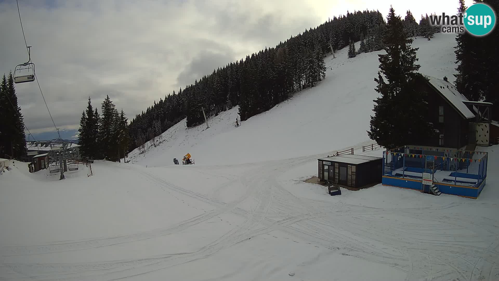 Cámara web en vivo de la estación de esquí GOLTE – vista a Medvedjak – Eslovenia
