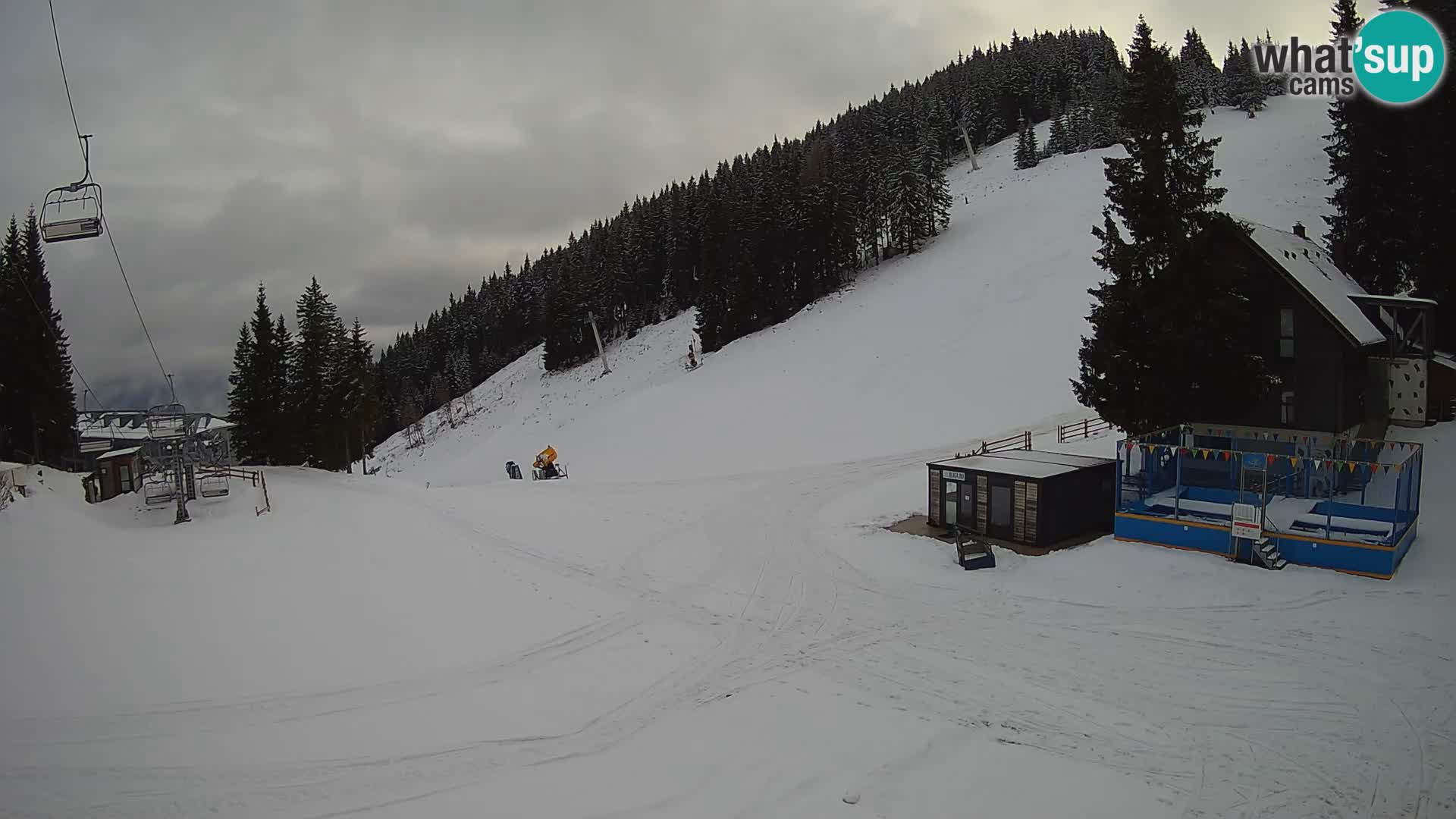 Cámara web en vivo de la estación de esquí GOLTE – vista a Medvedjak – Eslovenia