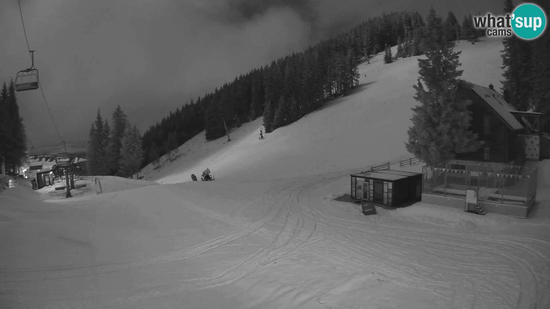 Spletna kamera smučišča GOLTE v živo – pogled na Medvedjak