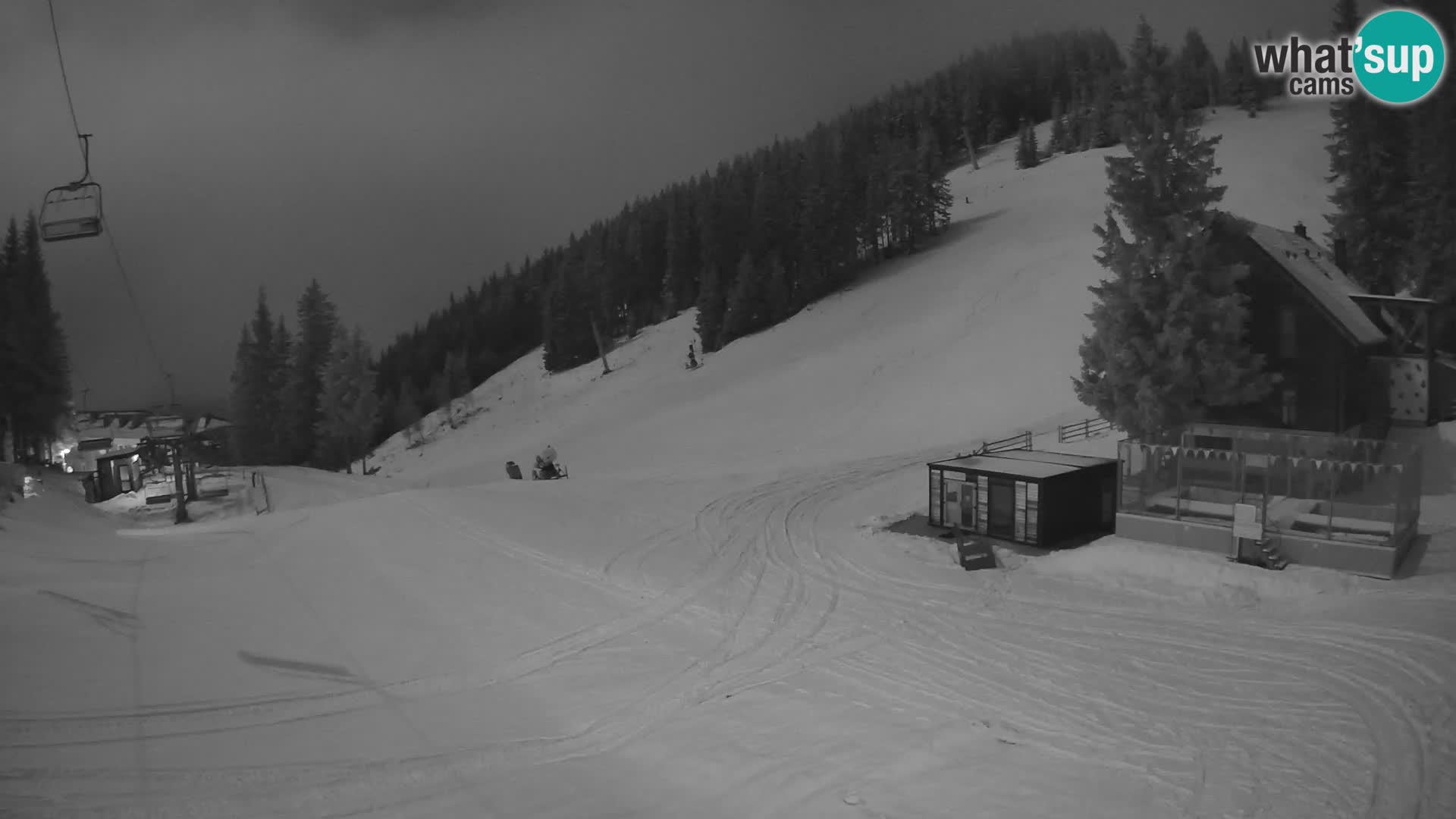 Spletna kamera smučišča GOLTE v živo – pogled na Medvedjak