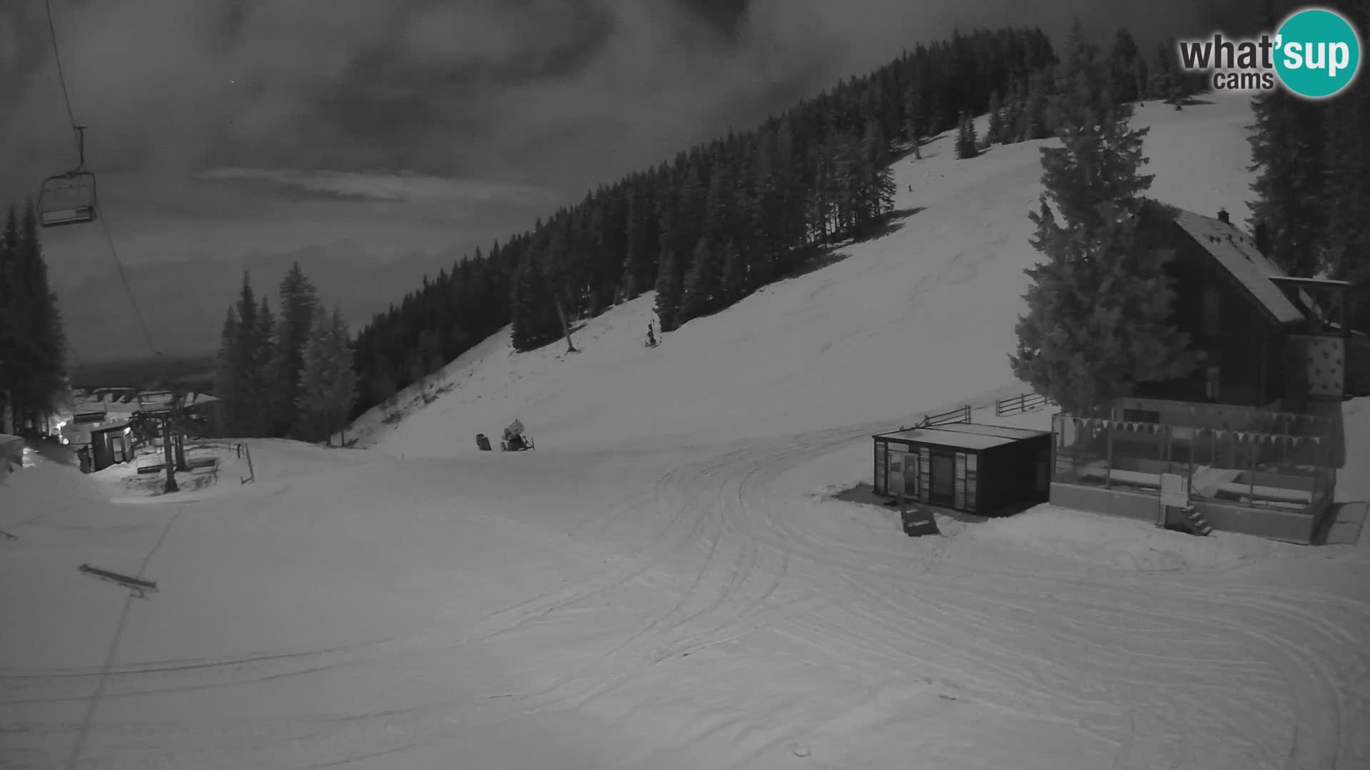 Spletna kamera smučišča GOLTE v živo – pogled na Medvedjak