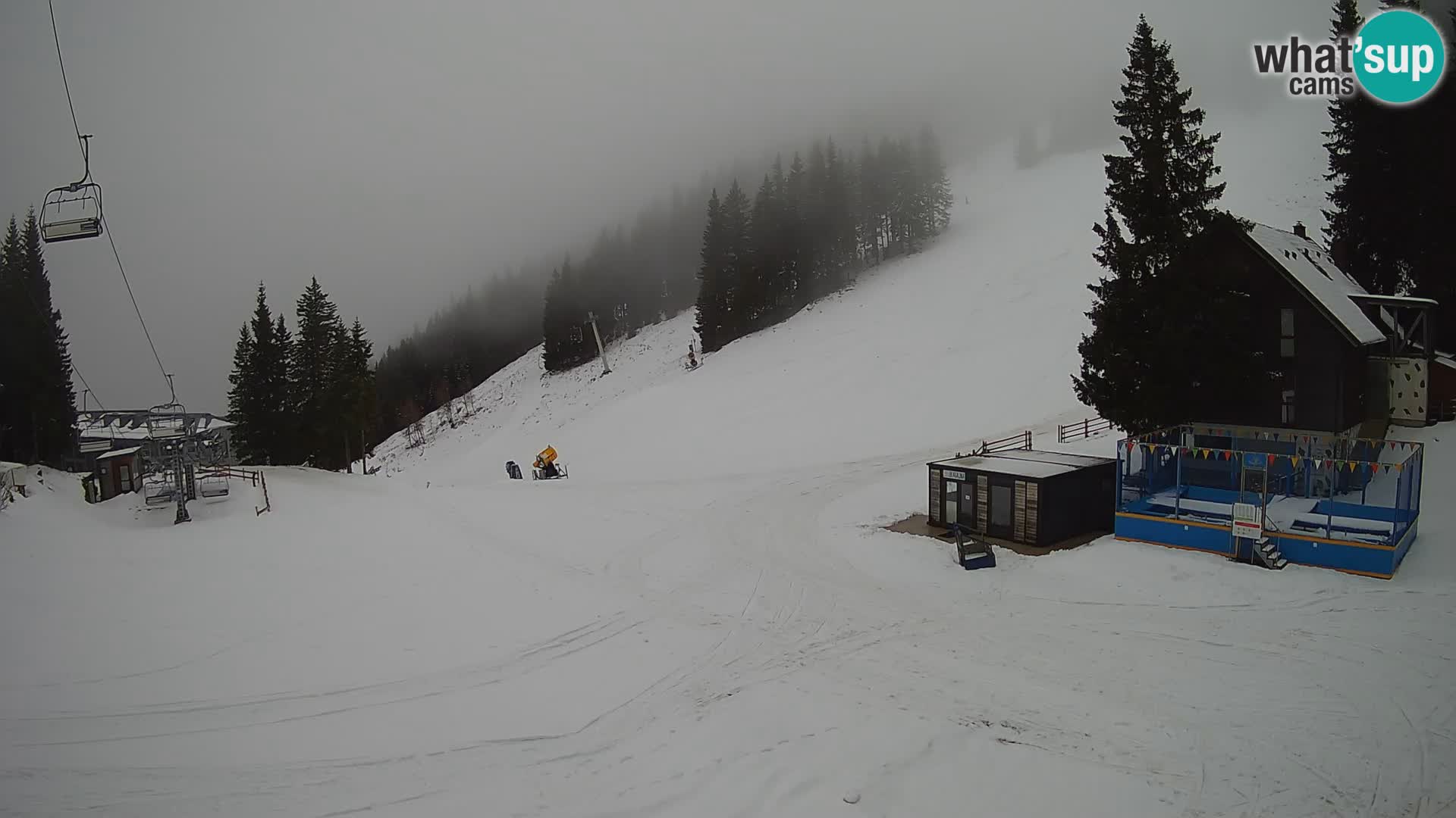 Cámara web en vivo de la estación de esquí GOLTE – vista a Medvedjak – Eslovenia