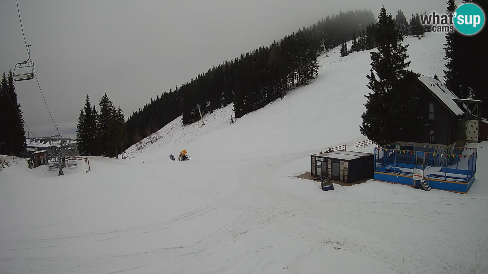 Cámara web en vivo de la estación de esquí GOLTE – vista a Medvedjak – Eslovenia
