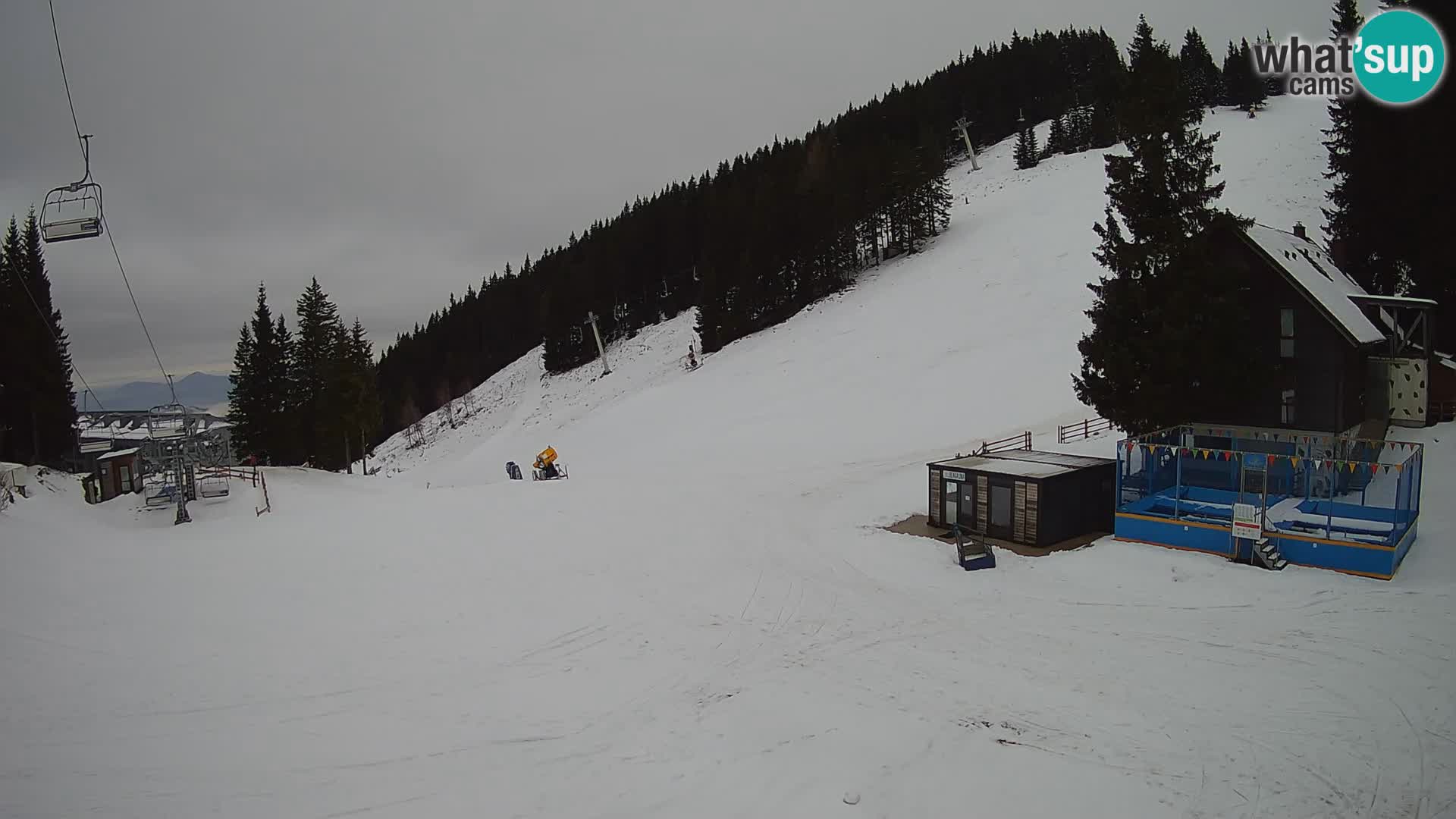 Cámara web en vivo de la estación de esquí GOLTE – vista a Medvedjak – Eslovenia