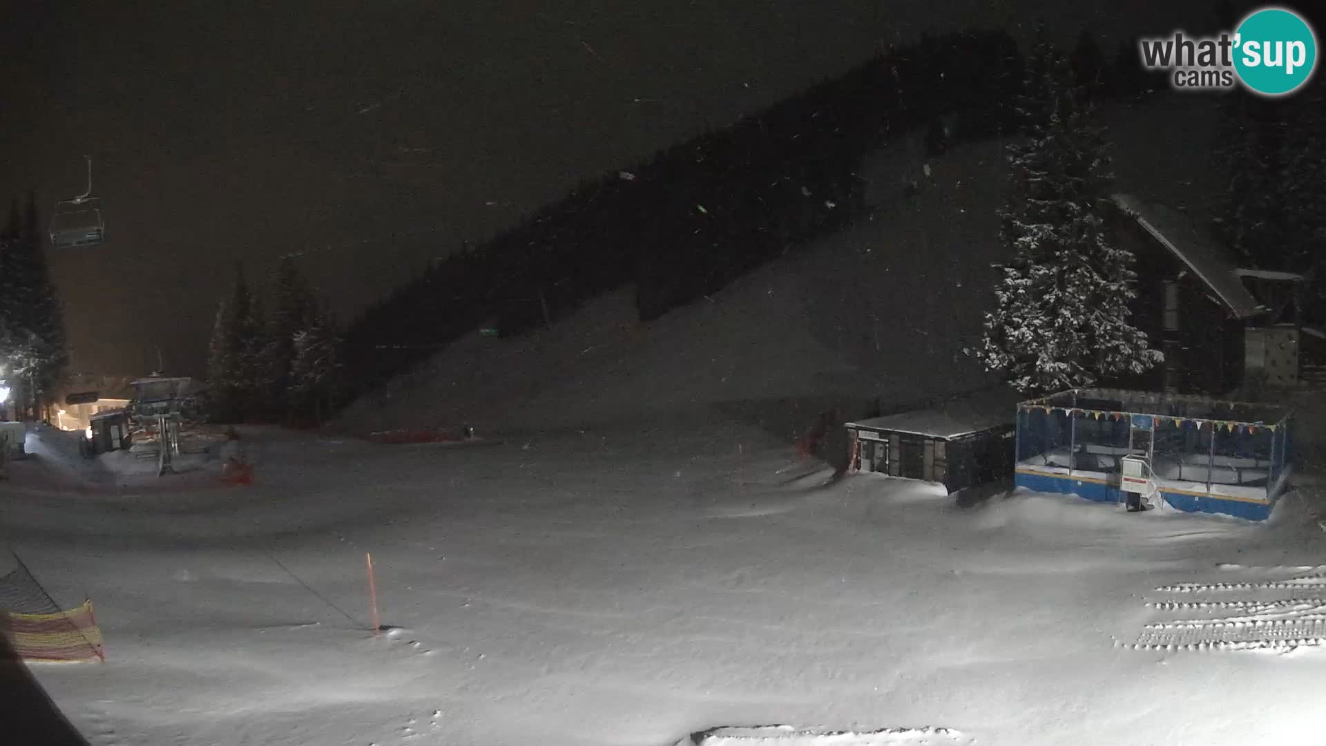 Spletna kamera smučišča GOLTE v živo – pogled na Medvedjak