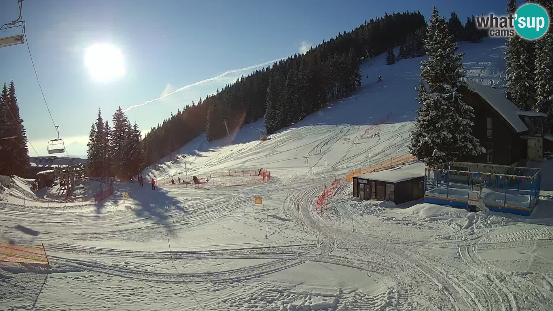 Spletna kamera smučišča GOLTE v živo – pogled na Medvedjak