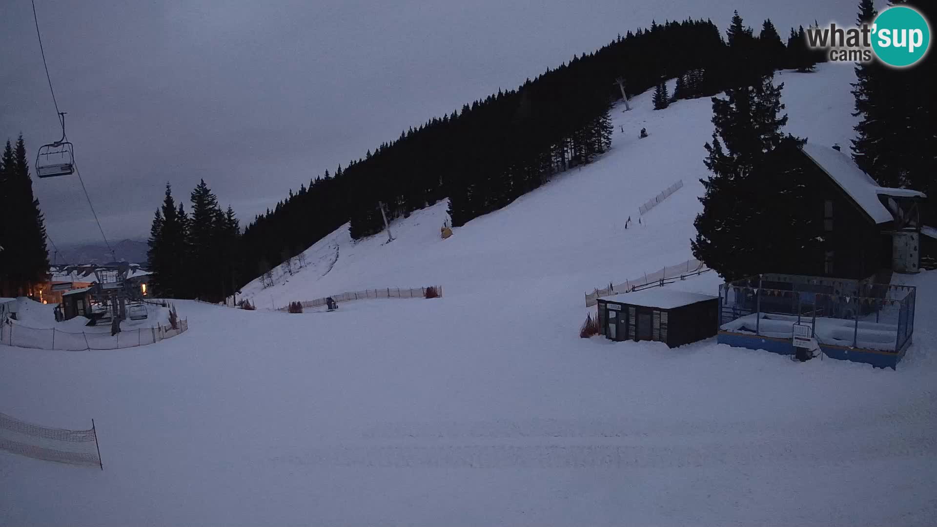 Cámara web en vivo de la estación de esquí GOLTE – vista a Medvedjak – Eslovenia