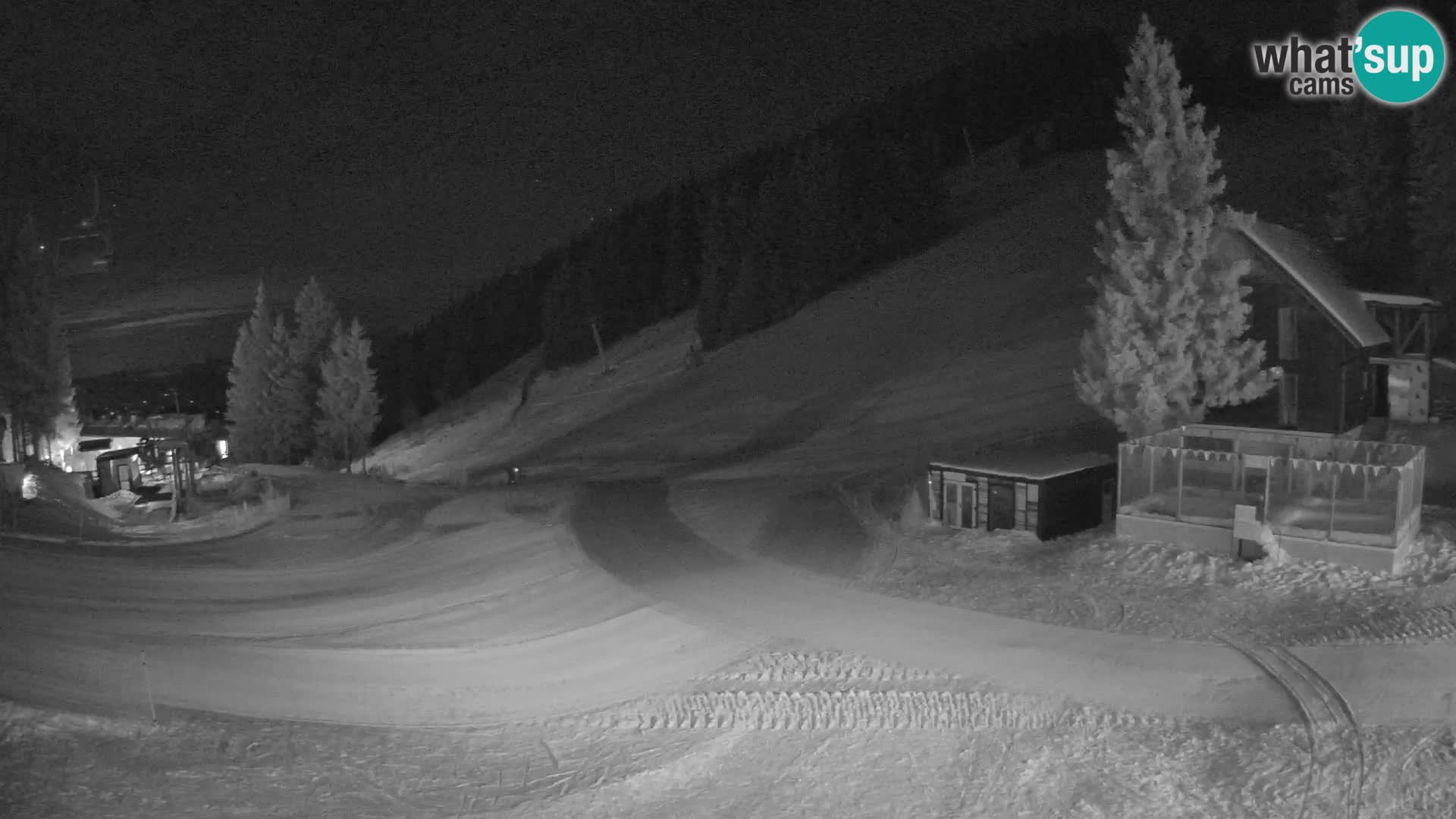 Spletna kamera smučišča GOLTE v živo – pogled na Medvedjak