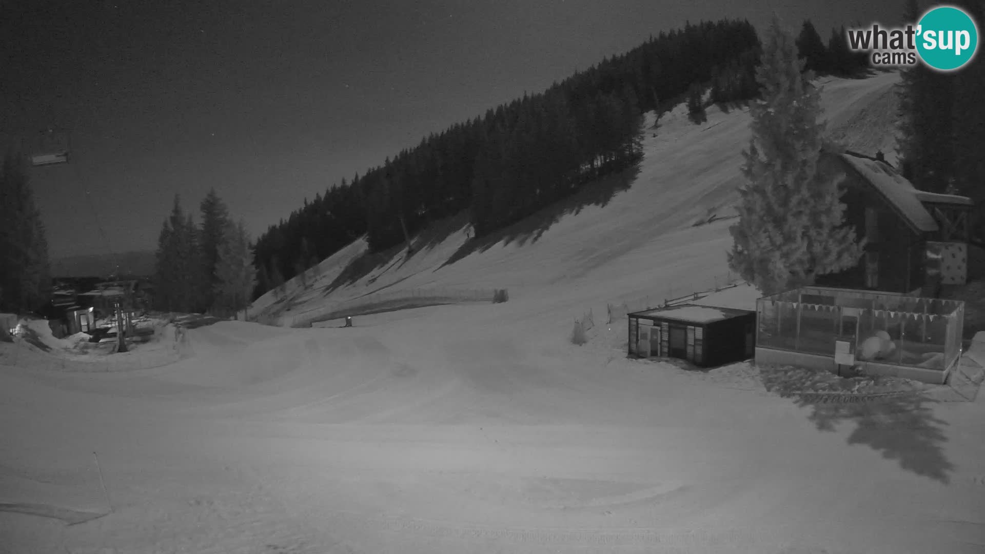 Spletna kamera smučišča GOLTE v živo – pogled na Medvedjak