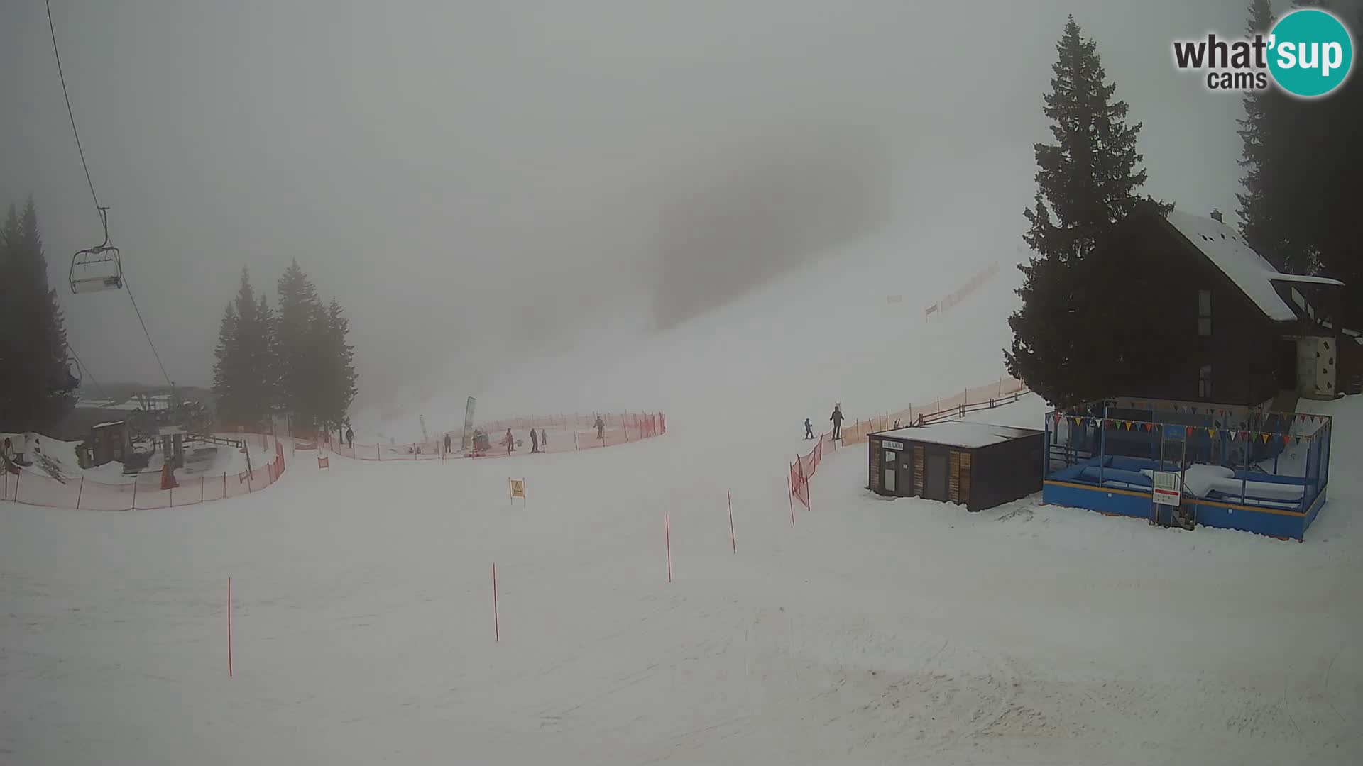Spletna kamera smučišča GOLTE v živo – pogled na Medvedjak