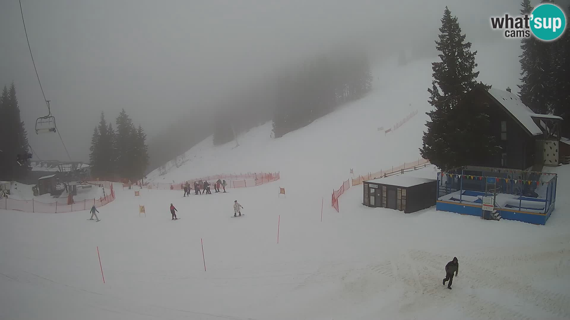 Spletna kamera smučišča GOLTE v živo – pogled na Medvedjak