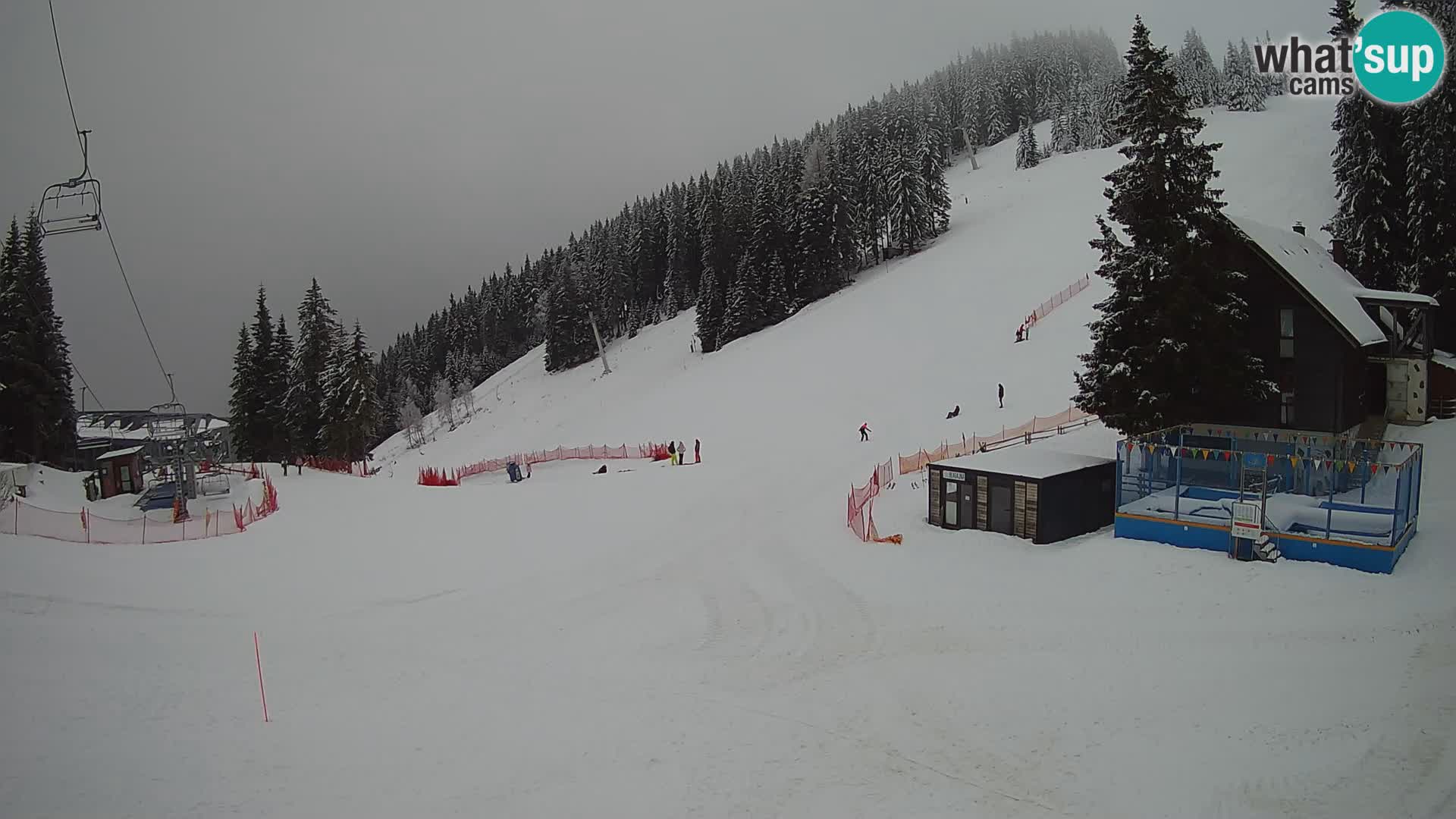 Cámara web en vivo de la estación de esquí GOLTE – vista a Medvedjak – Eslovenia