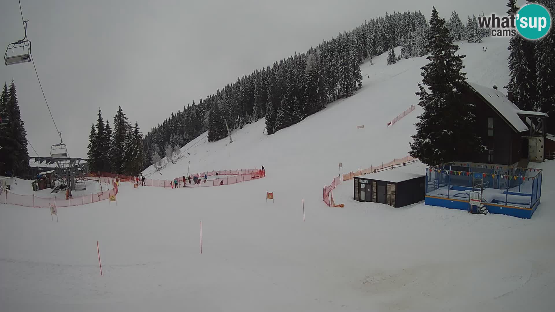 GOLTE skijalište web kamera – pogled na Medvedjak – Slovenija