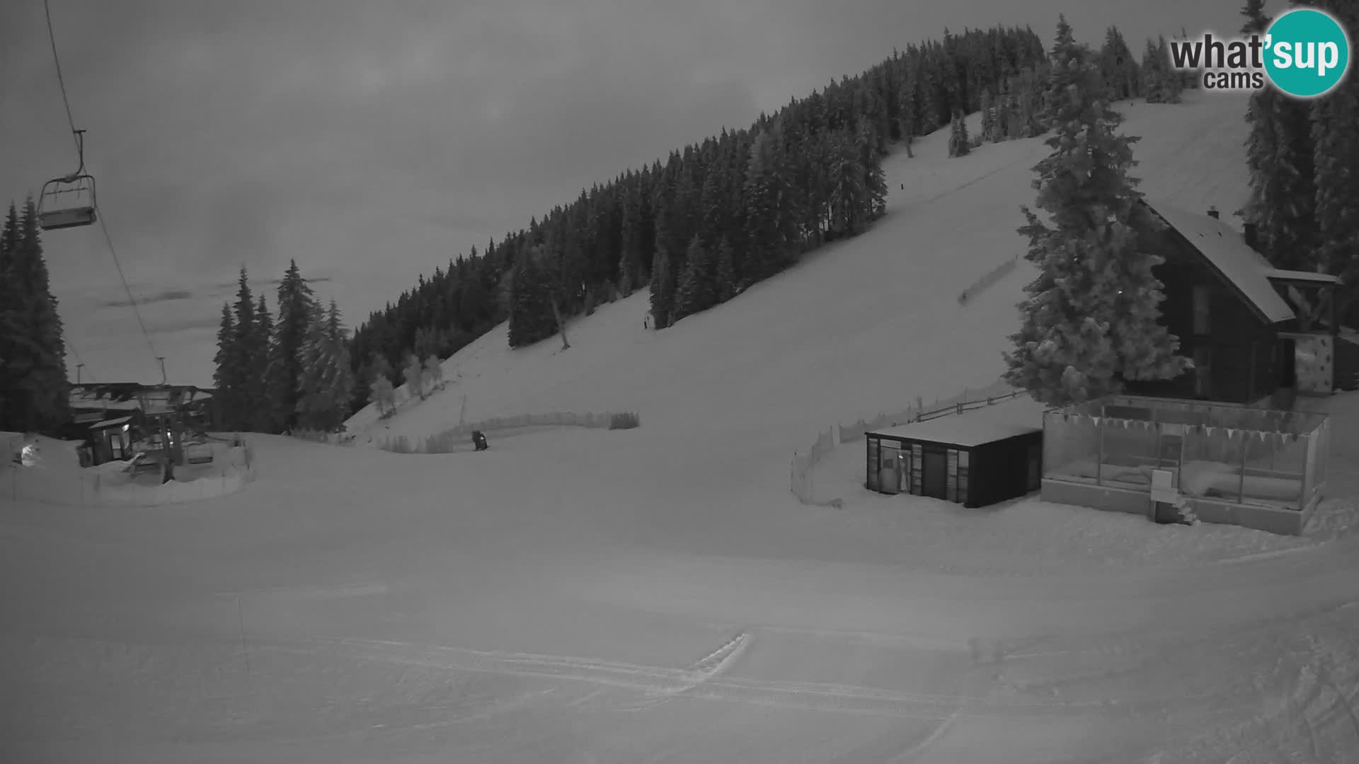 Spletna kamera smučišča GOLTE v živo – pogled na Medvedjak