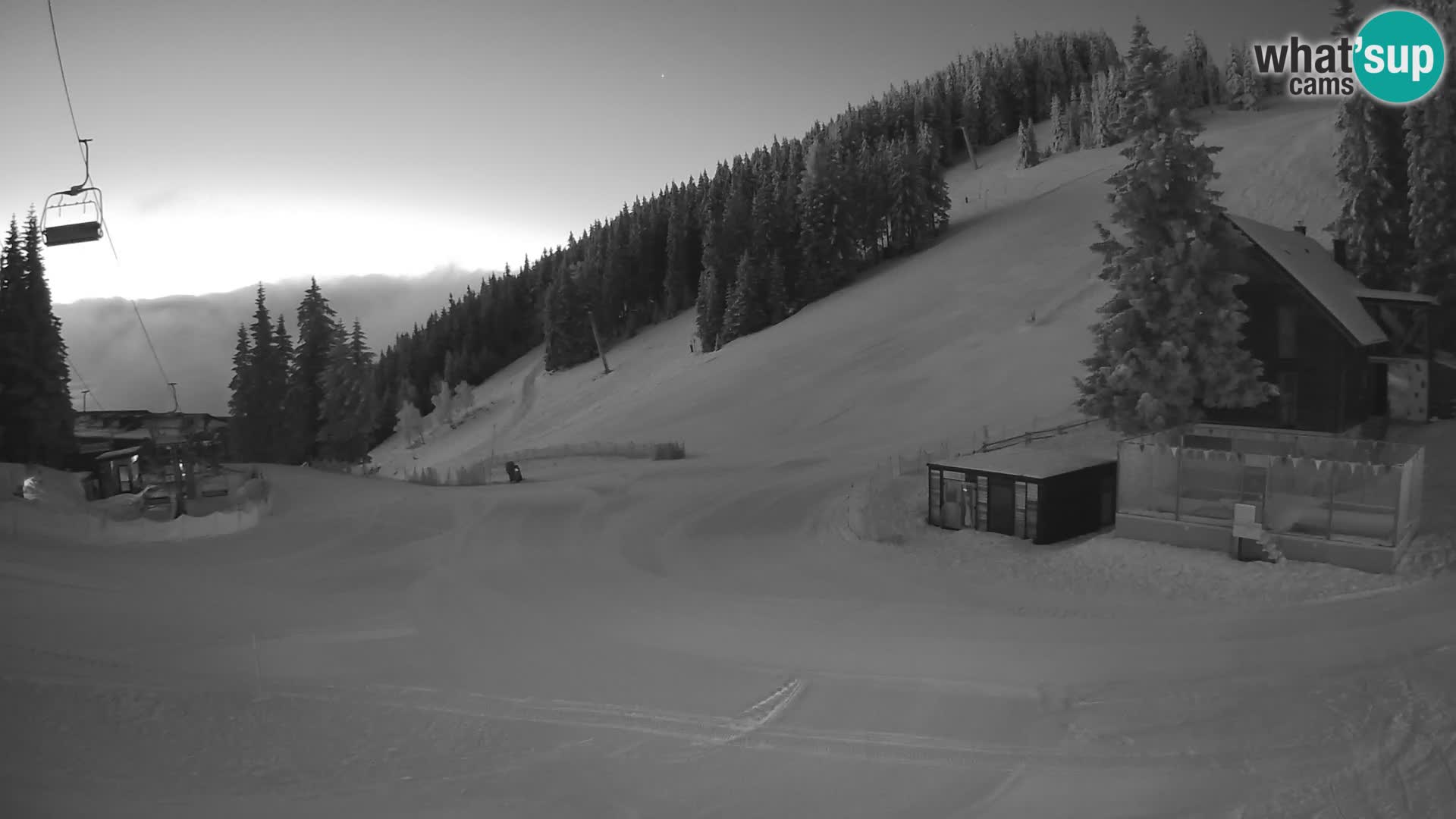 Spletna kamera smučišča GOLTE v živo – pogled na Medvedjak
