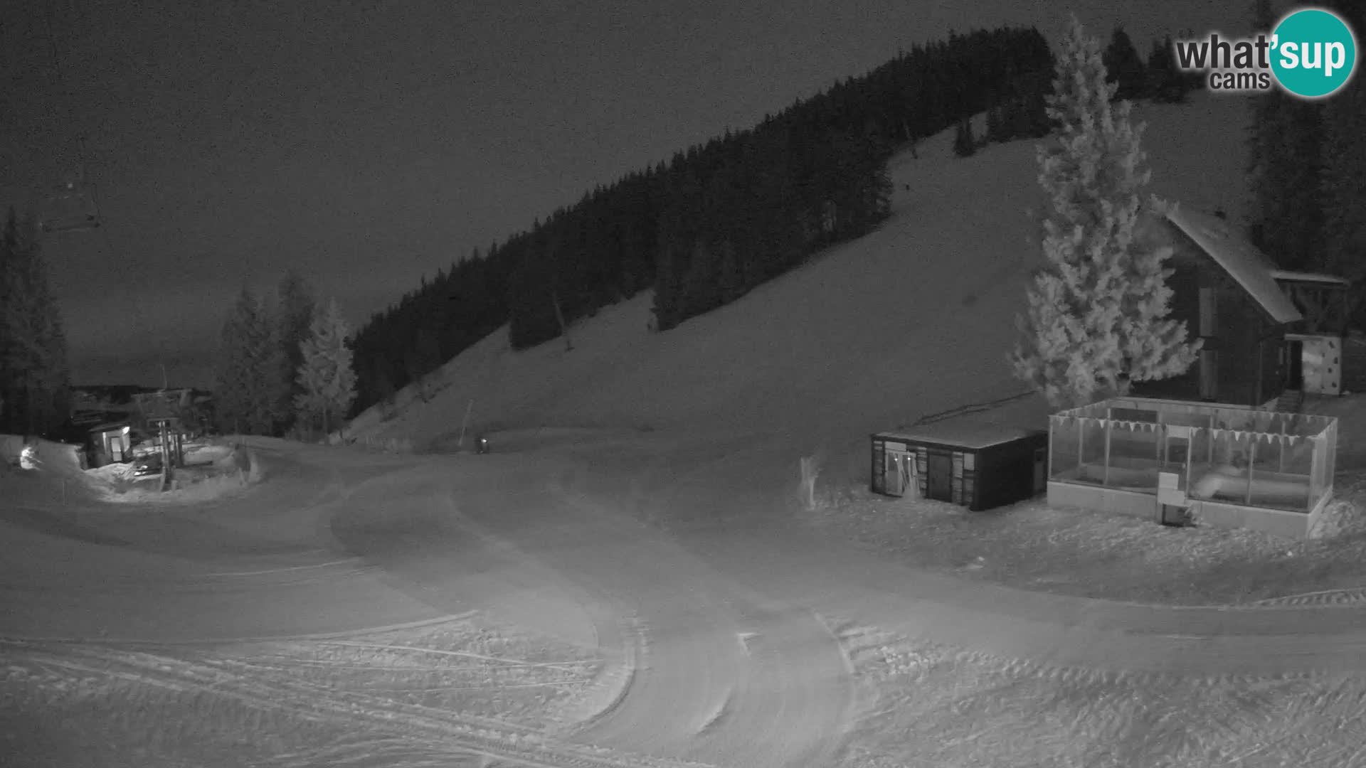 Spletna kamera smučišča GOLTE v živo – pogled na Medvedjak